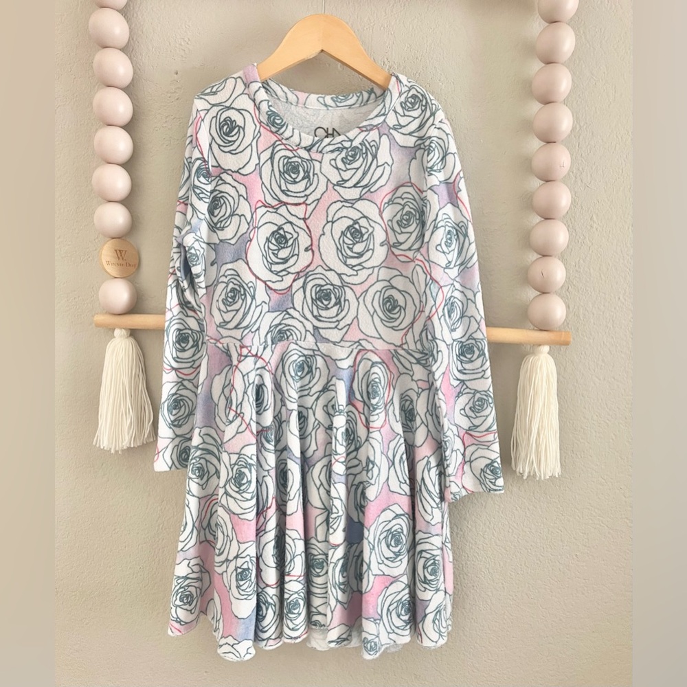 Chaser Pink and White Floral Kids Dress